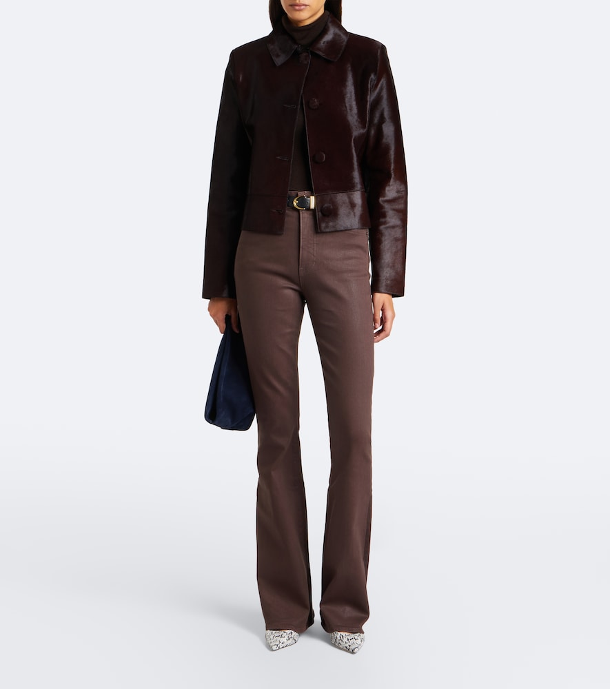 Beverly Coated Flared Jeans