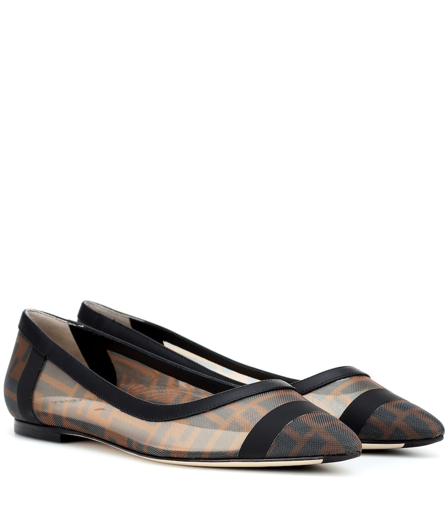 fendi colibri mesh flats
