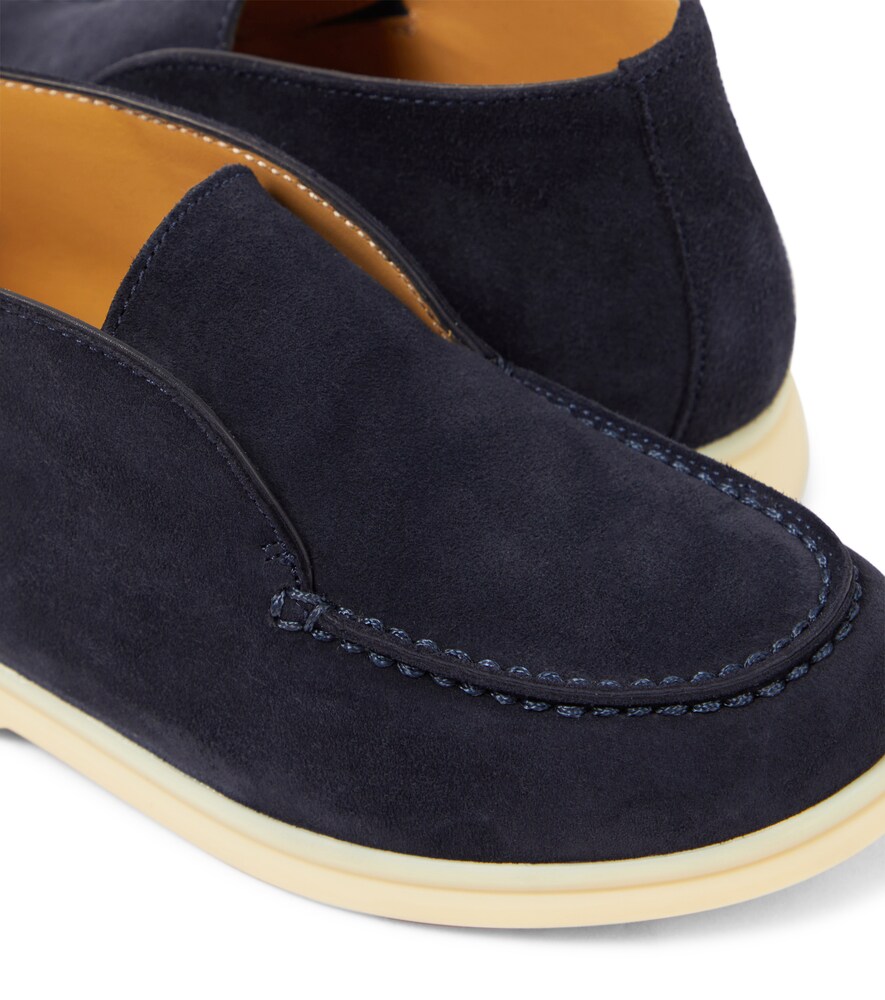  Loro Piana Kids Loro Piana Kids Open Walk Suede Ankle Boots 