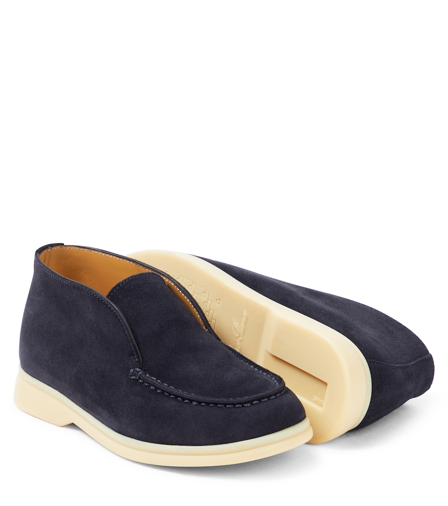  Loro Piana Kids Loro Piana Kids Open Walk Suede Ankle Boots 