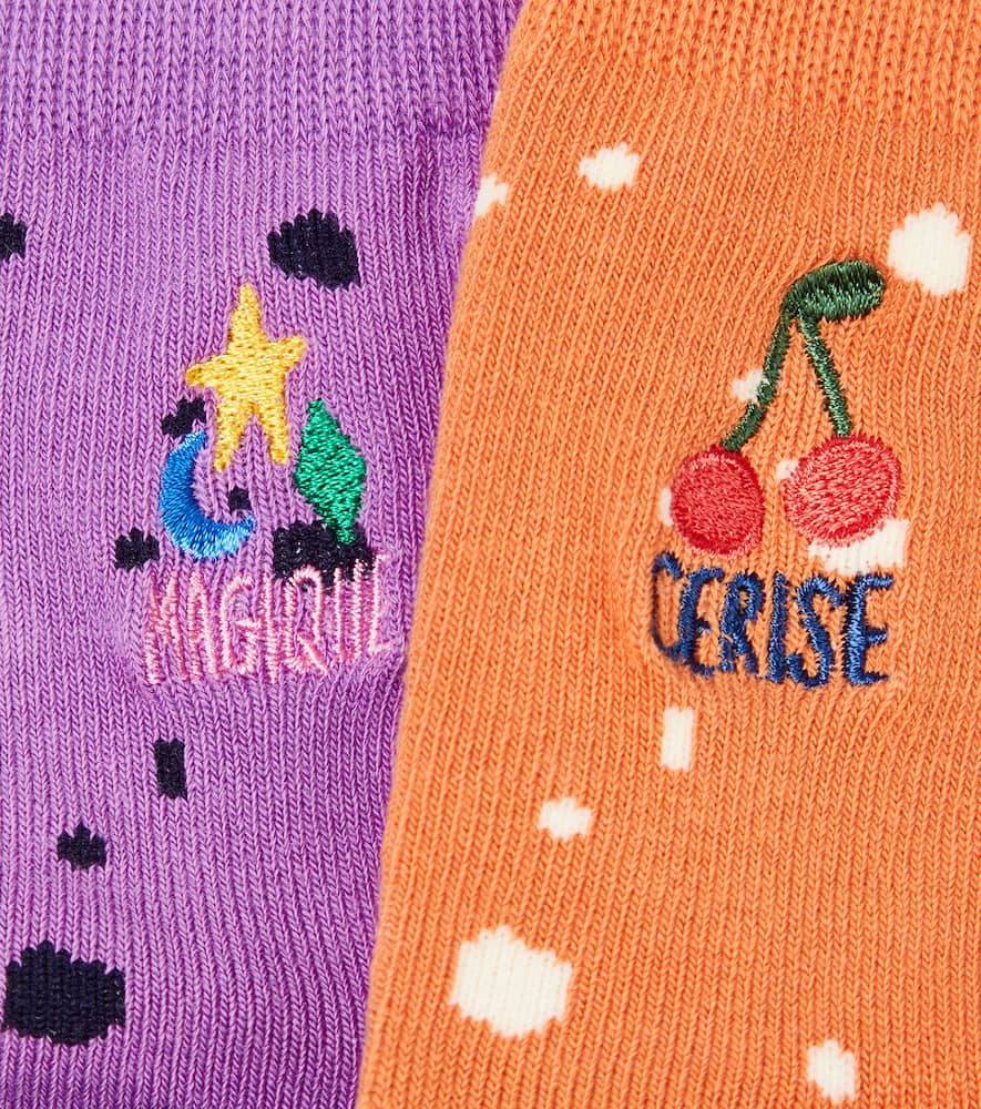 Jellymallow Set Of 4 Printed Socks In Tbc