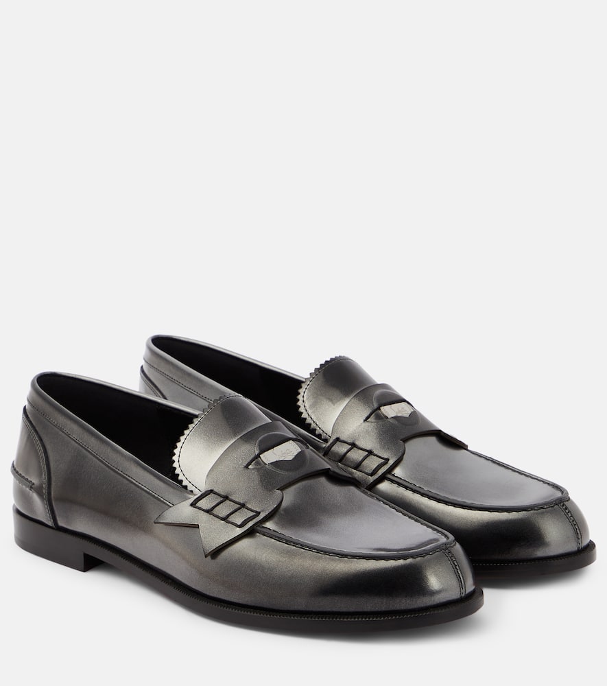 Penny leather loafers
