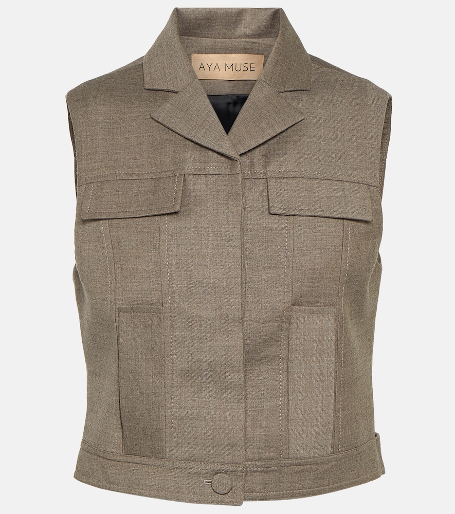 Aya Muse Top raccourci Mia en laine 356 €