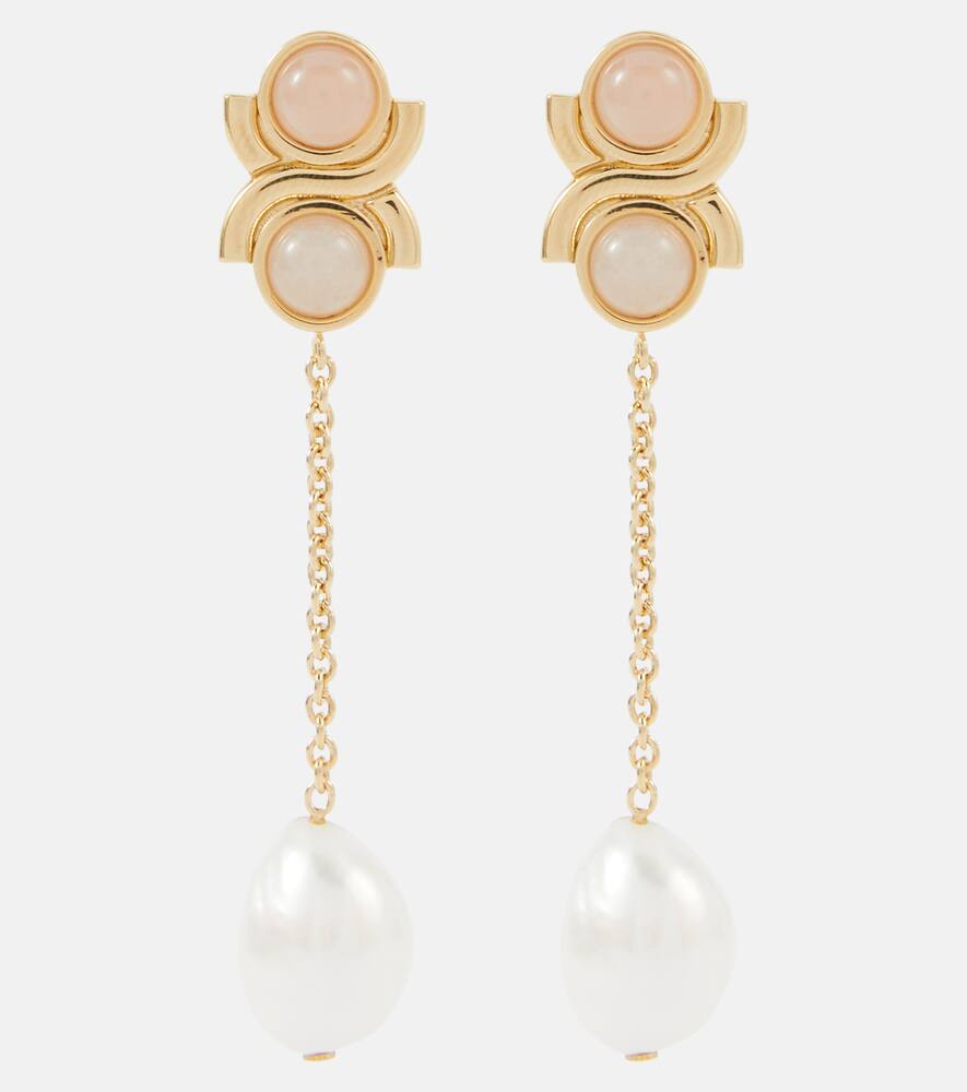 Chloé Embellished faux pearl drop earrings
