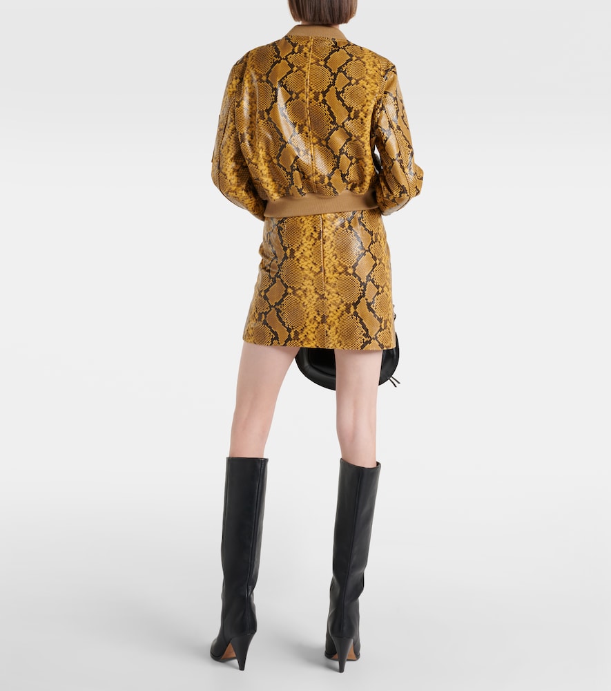  Isabel Marant Isabel Marant Cerem Snake-effect Leather Bomber Jacket 