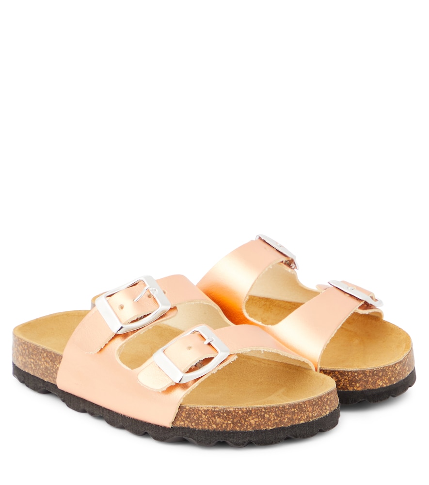 The New Society Sandali in pelle metallizzata