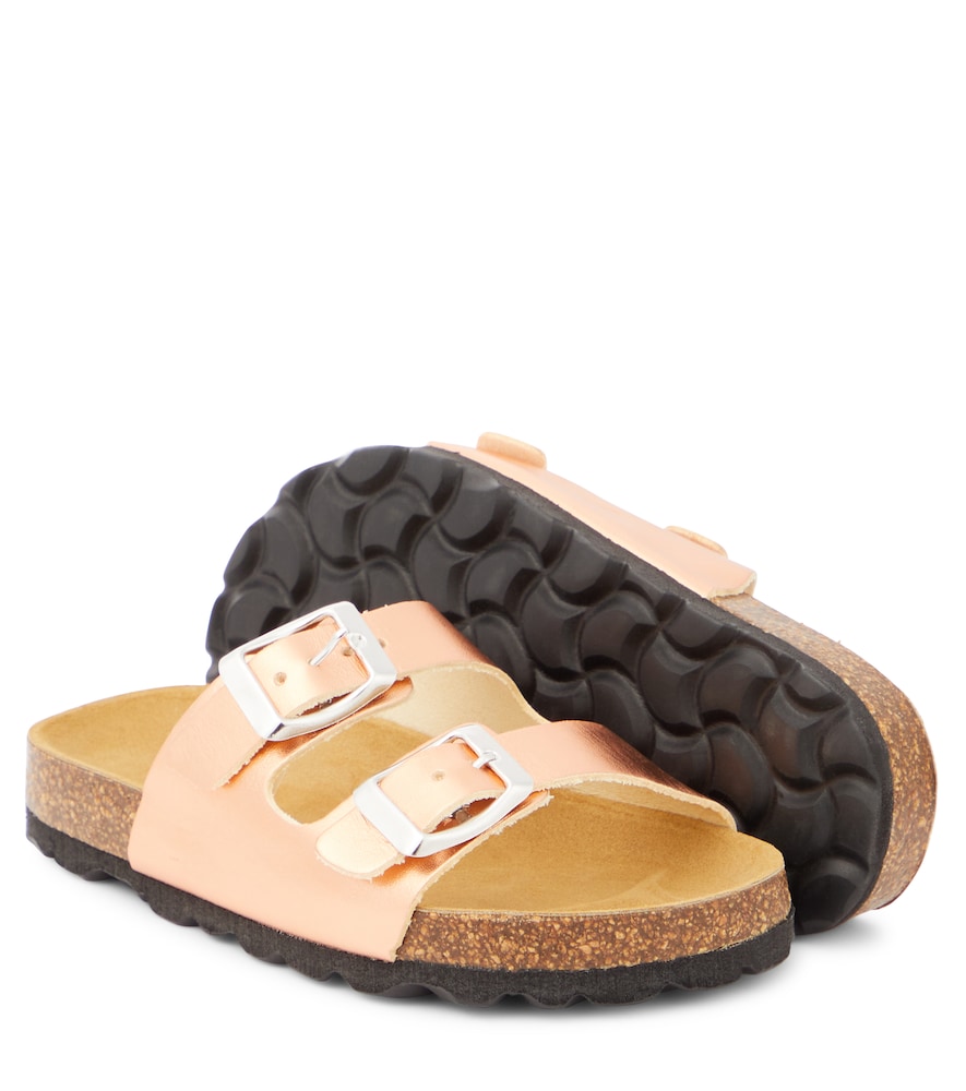  The New Society The New Society Mules En Cuir Métallisé 