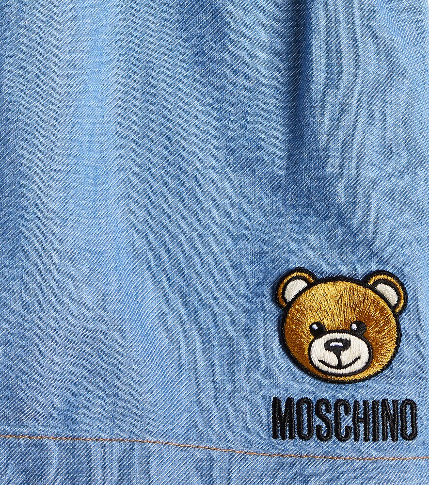  Moschino Kids Moschino Kids Embroidered Denim Playsuit 