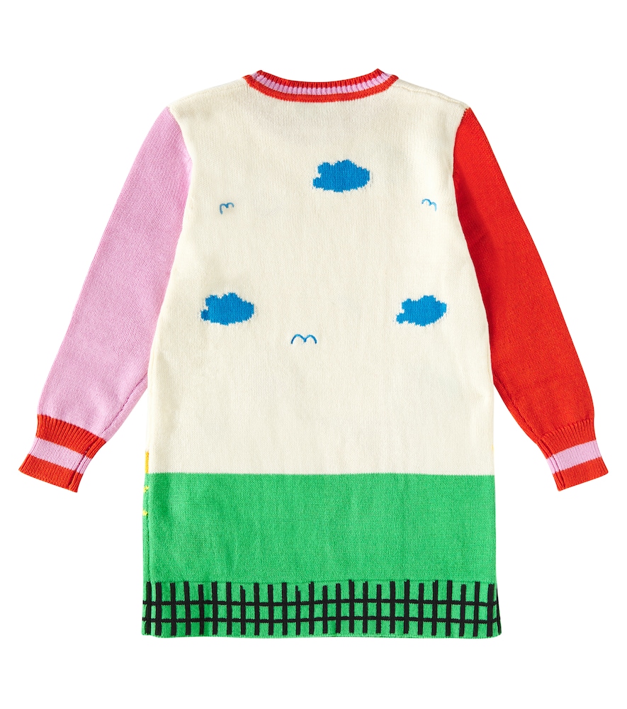  Stella Mccartney Kids Stella Mccartney Kids Pulloverkleid Aus Baumwolle Und Wolle 