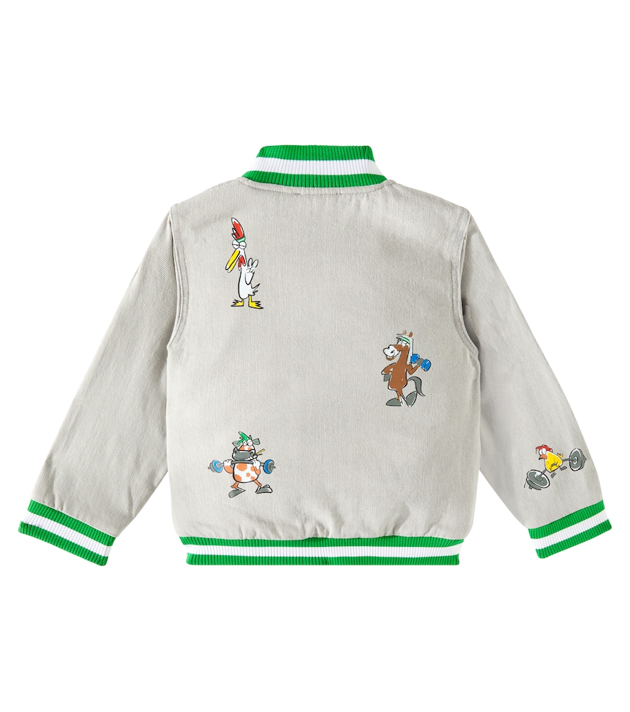  Stella Mccartney Kids Stella Mccartney Kids Bedruckte Collegejacke Aus Denim 