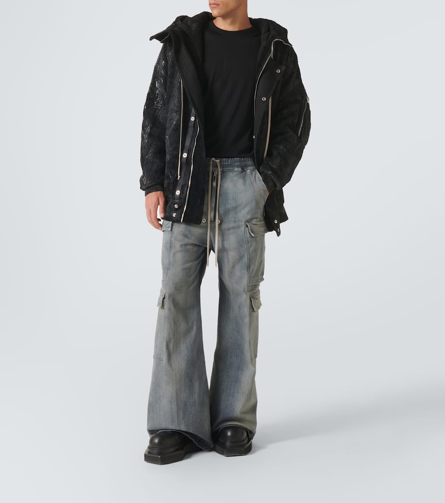 Rick Owens Jumbo Bela Cotton-blend Cargo Pants In Gray
