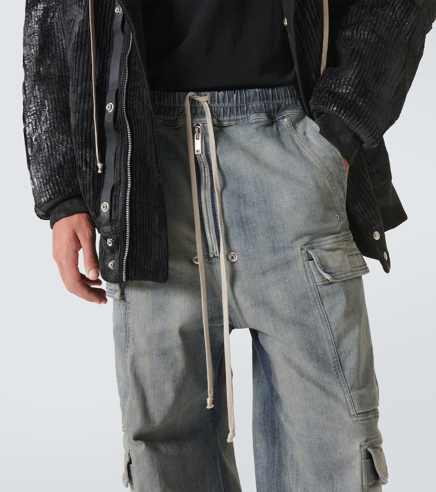 Rick Owens Jumbo Bela Cotton-blend Cargo Pants In Gray