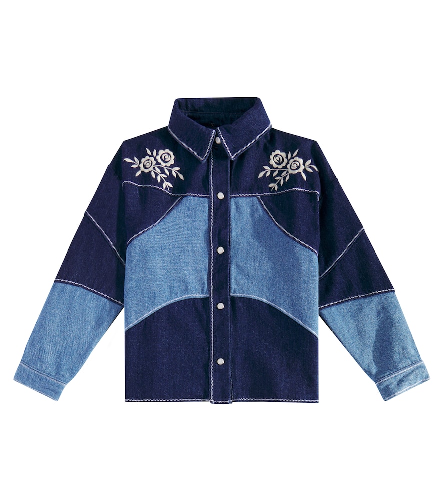 The New Society Danubio embroidered denim shirt