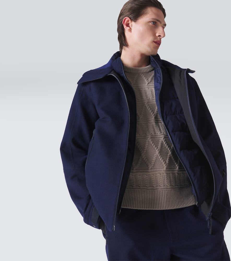 Zegna Aran Wool Sweater In Light Taupe