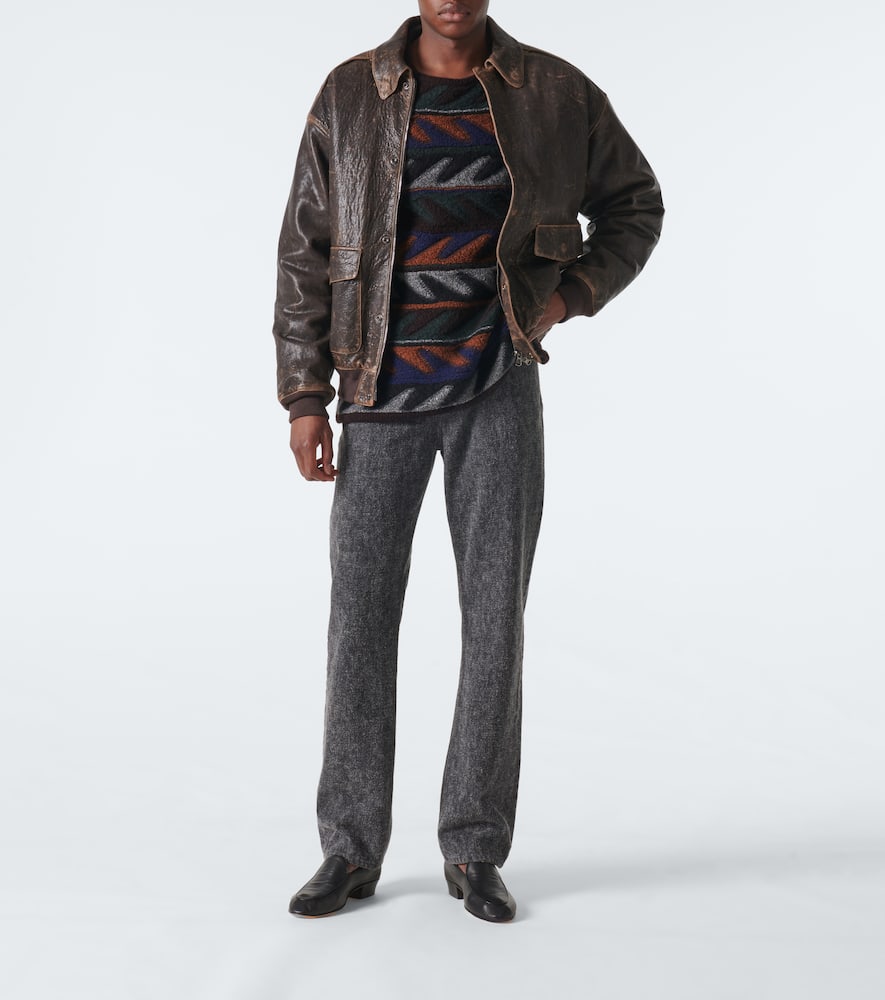 The Row Bakou Intarsia Cashmere And Silk Sweater In Multicoloured