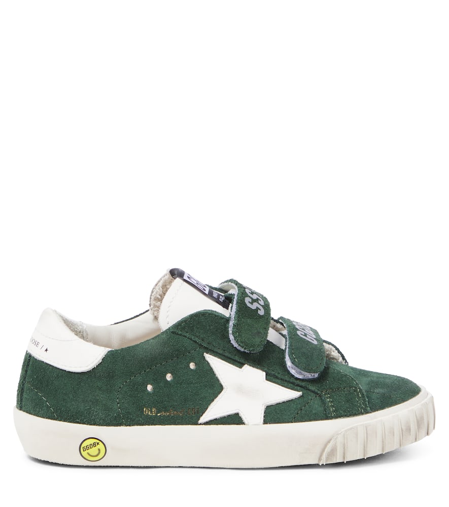 Golden Goose Superstar Touch-strap Sneakers In Green