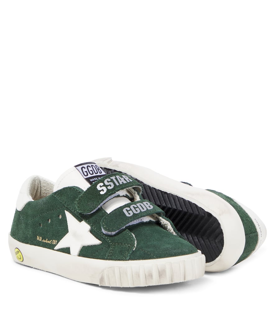 Golden Goose Superstar Touch-strap Sneakers In Green