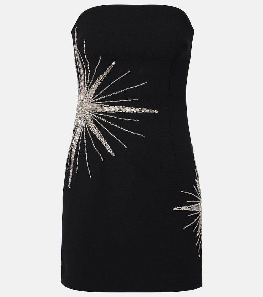 Rebecca Vallance Womens Black Estella Strapless Stretch-woven Mini Dress In Black
