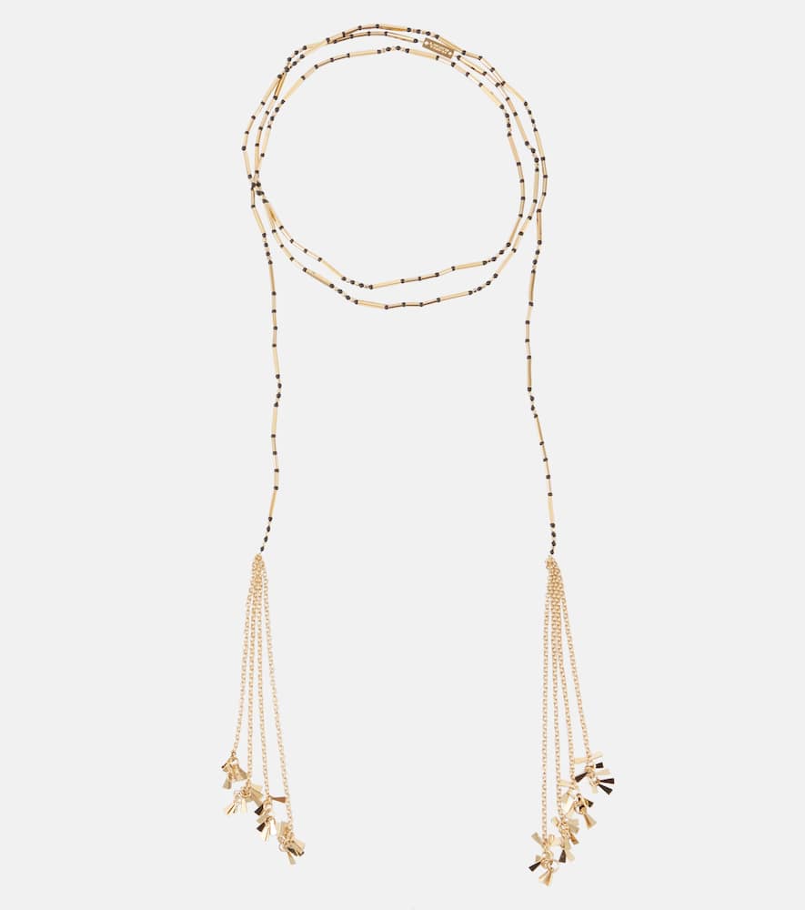 Isabel Marant Olathe beaded scarf necklace