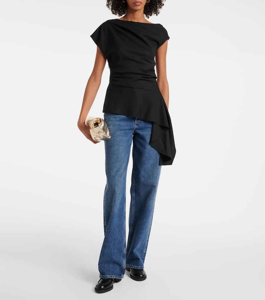 Simkhai Saskia Draped Top In Black In Schwarz