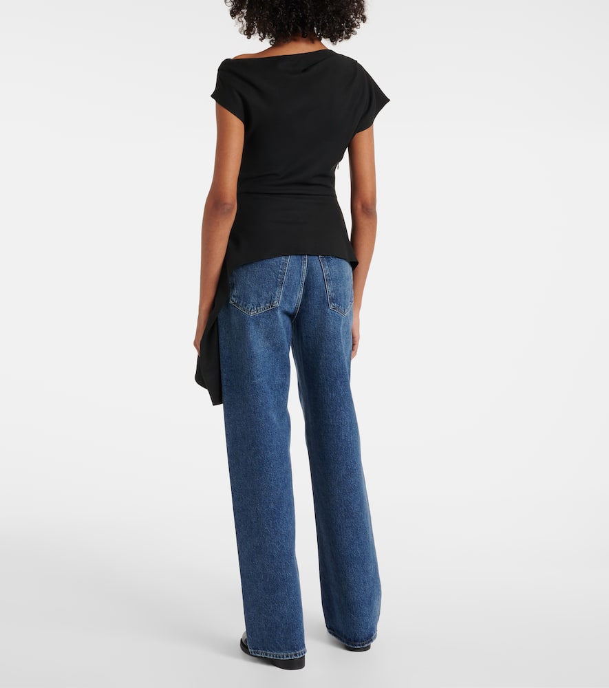 Simkhai Saskia Draped Top In Black In Schwarz