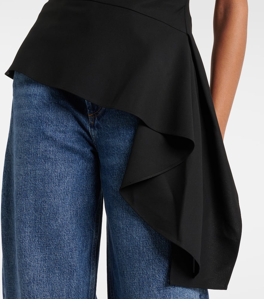 Simkhai Saskia Draped Top In Black In Schwarz