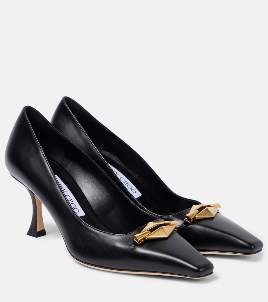 Jimmy Choo Ryker 70 Leather Pumps In Black