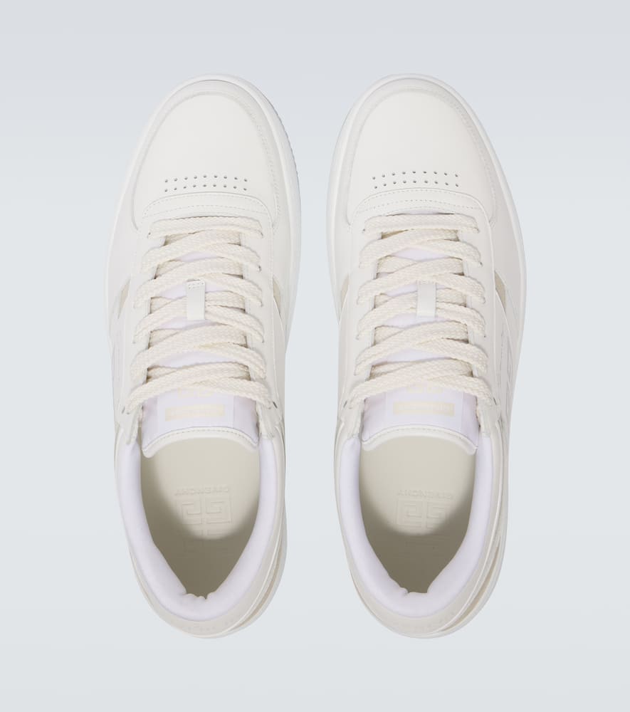 Givenchy G Move White Low Top Sneakers With Logo Detail On The Side In Leather Man In White