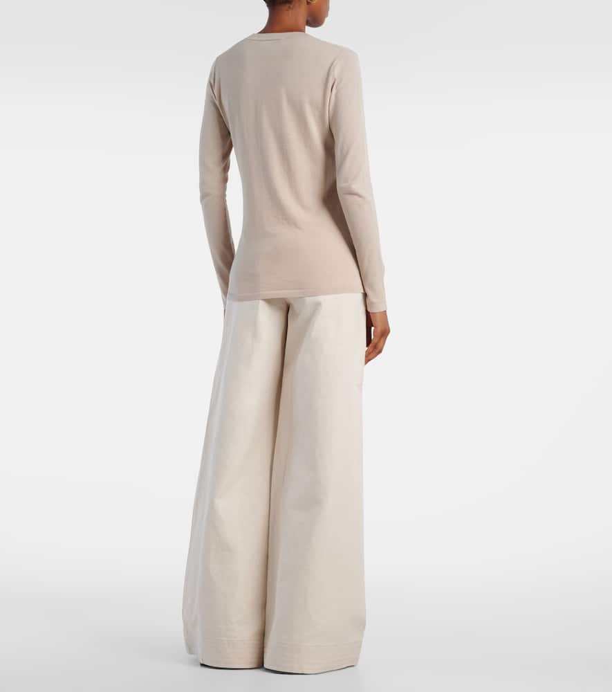 Max Mara Cardigan Tennis Aus Baumwolle Und Seide In Beige