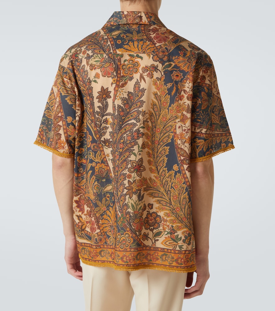  Valentino Valentino Camisa De Lino Con Paisley 