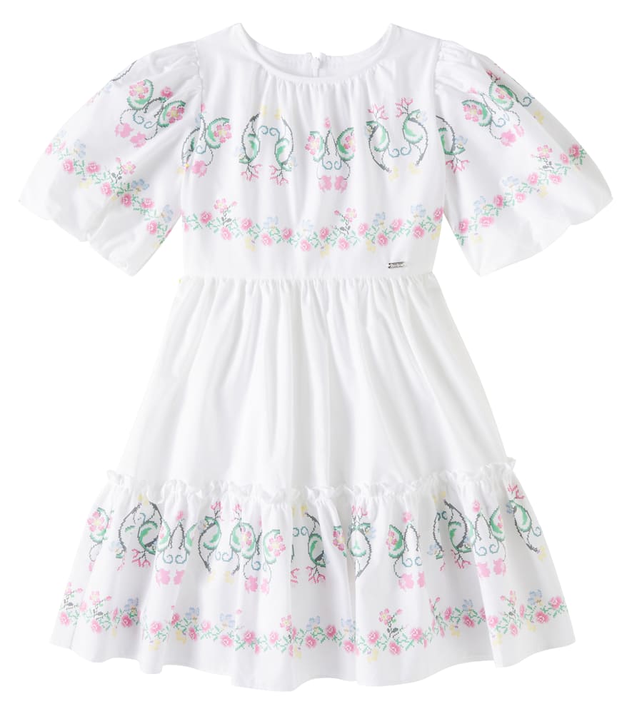 Patachou Printed Cotton Dress In Multicoloured