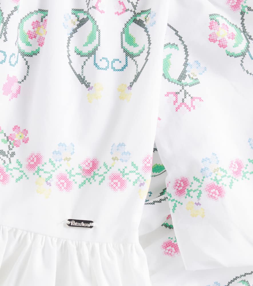 Patachou Printed Cotton Dress In Multicoloured