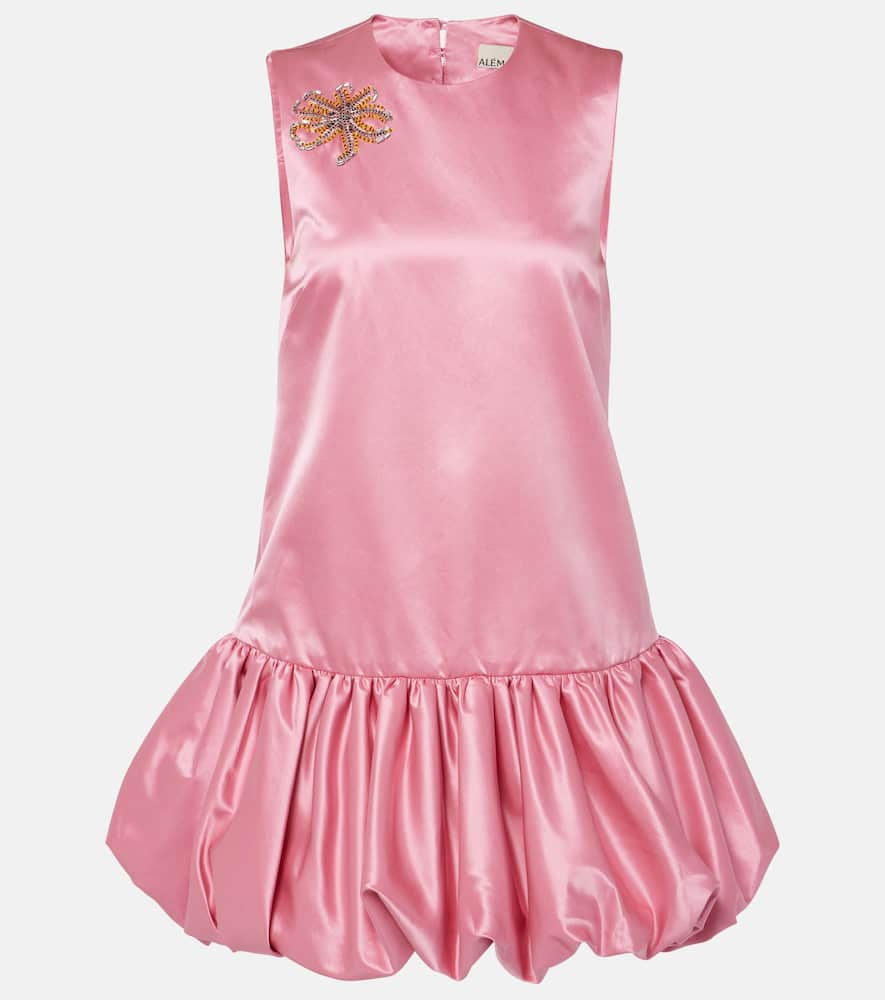 Alemais Neptuna Embellished Satin Minidress In Pink