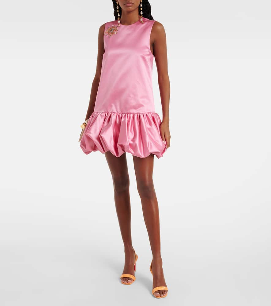 Alemais Neptuna Embellished Satin Minidress In Pink