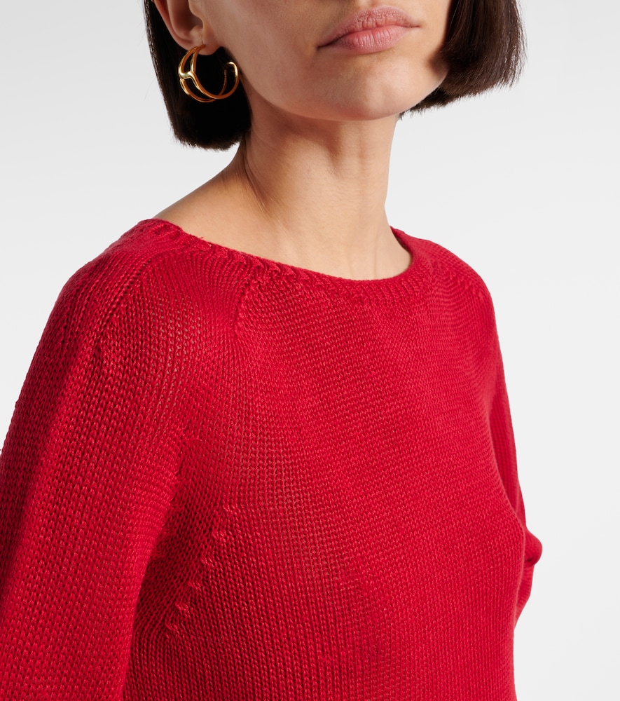 S Max Mara Pullover Giolino Aus Leinen In Rot