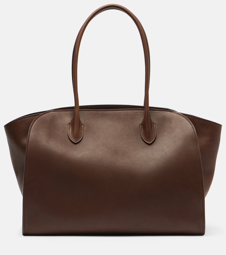The Row Marlo 14 Leather Tote Bag In Brown