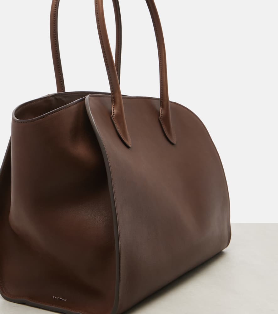 The Row Marlo 14 Leather Tote Bag In Brown