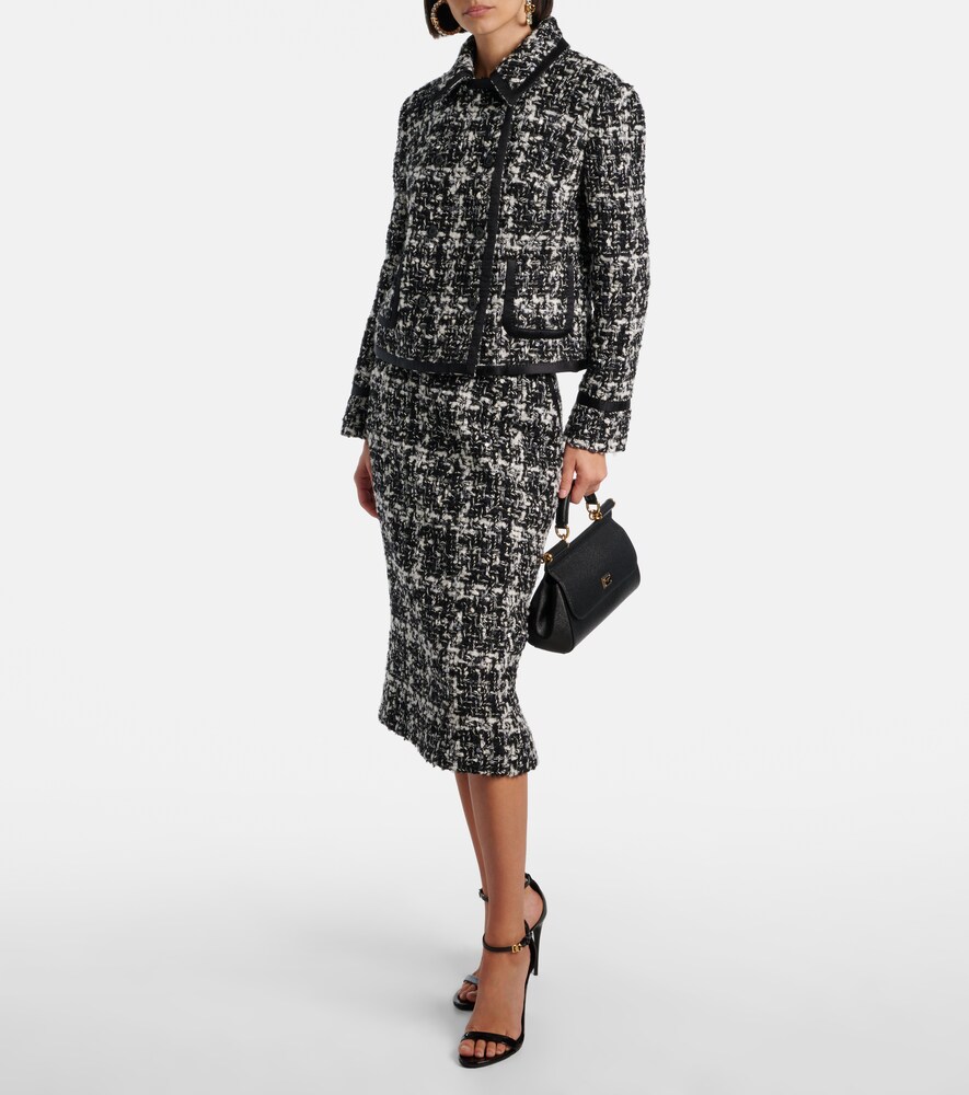 Dolce & Gabbana Checked double-breasted bouclé jacket