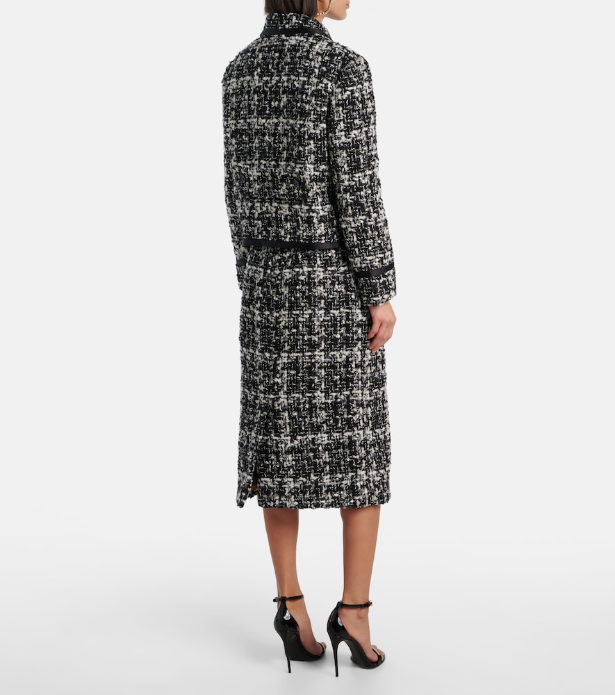 Dolce&Gabbana Checked Double-Breasted Bouclé Jacket