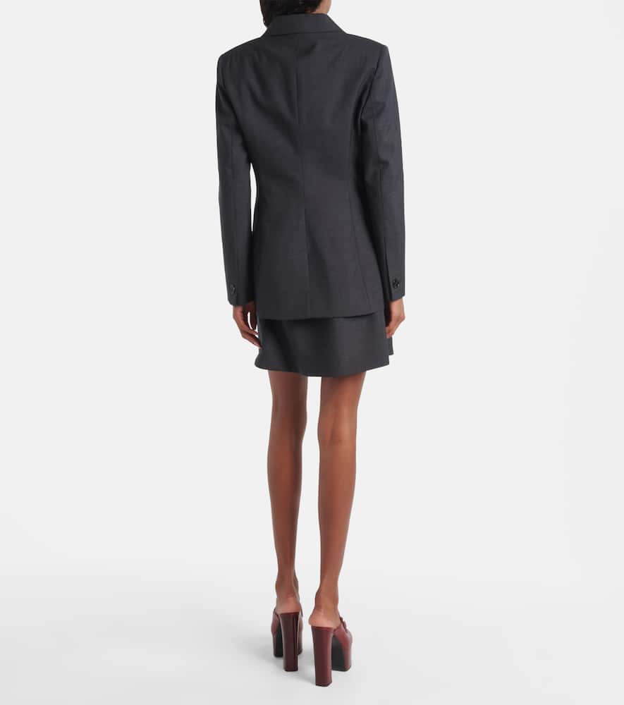Gucci Double-breasted Wool Blazer In Black