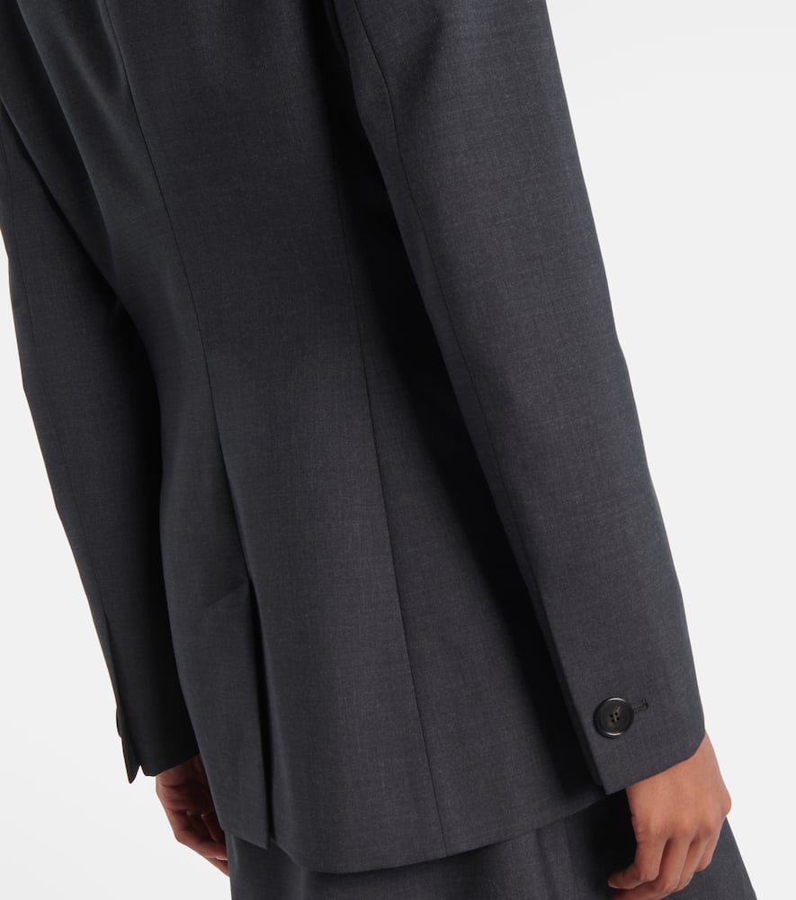 Gucci Double-breasted Wool Blazer In Black