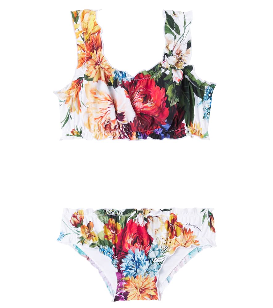Dolce & Gabbana Floral-print Bikini In Multi