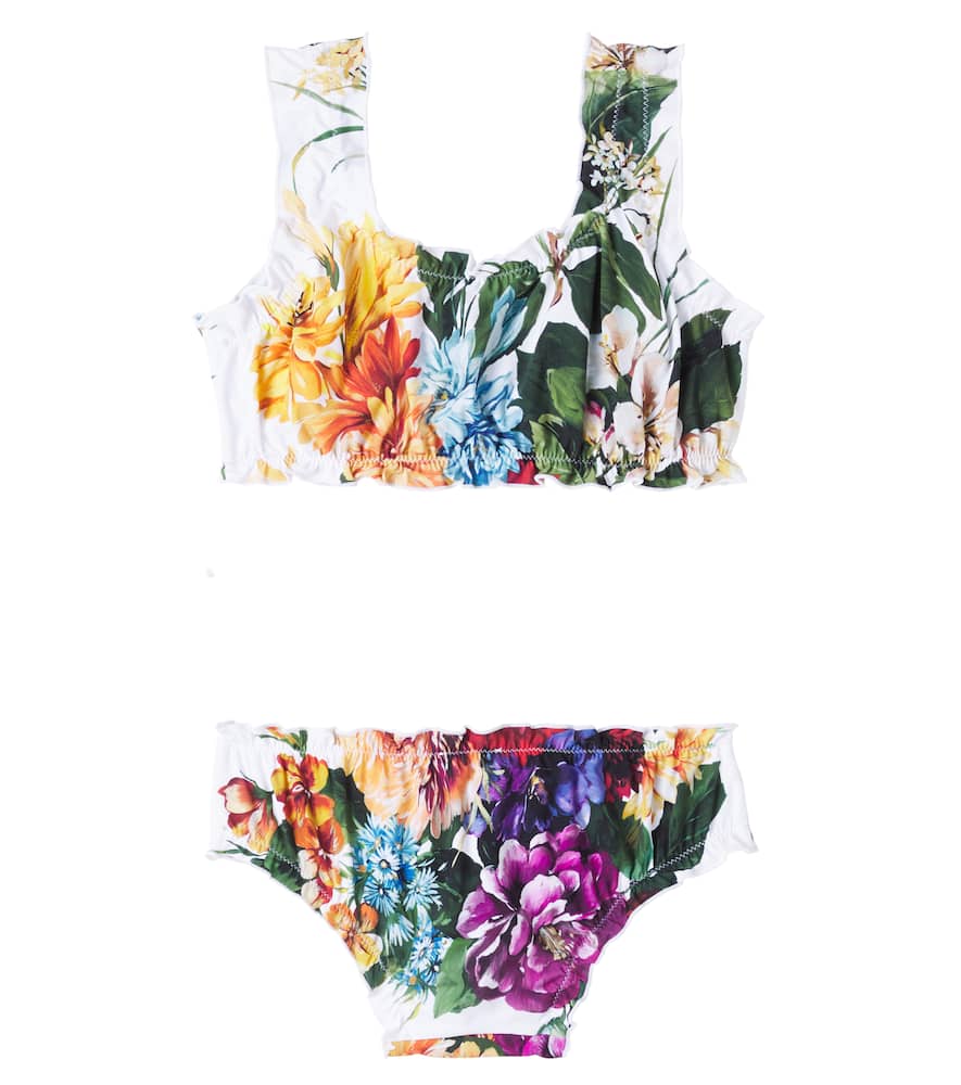Dolce & Gabbana Floral-print Bikini In Multi