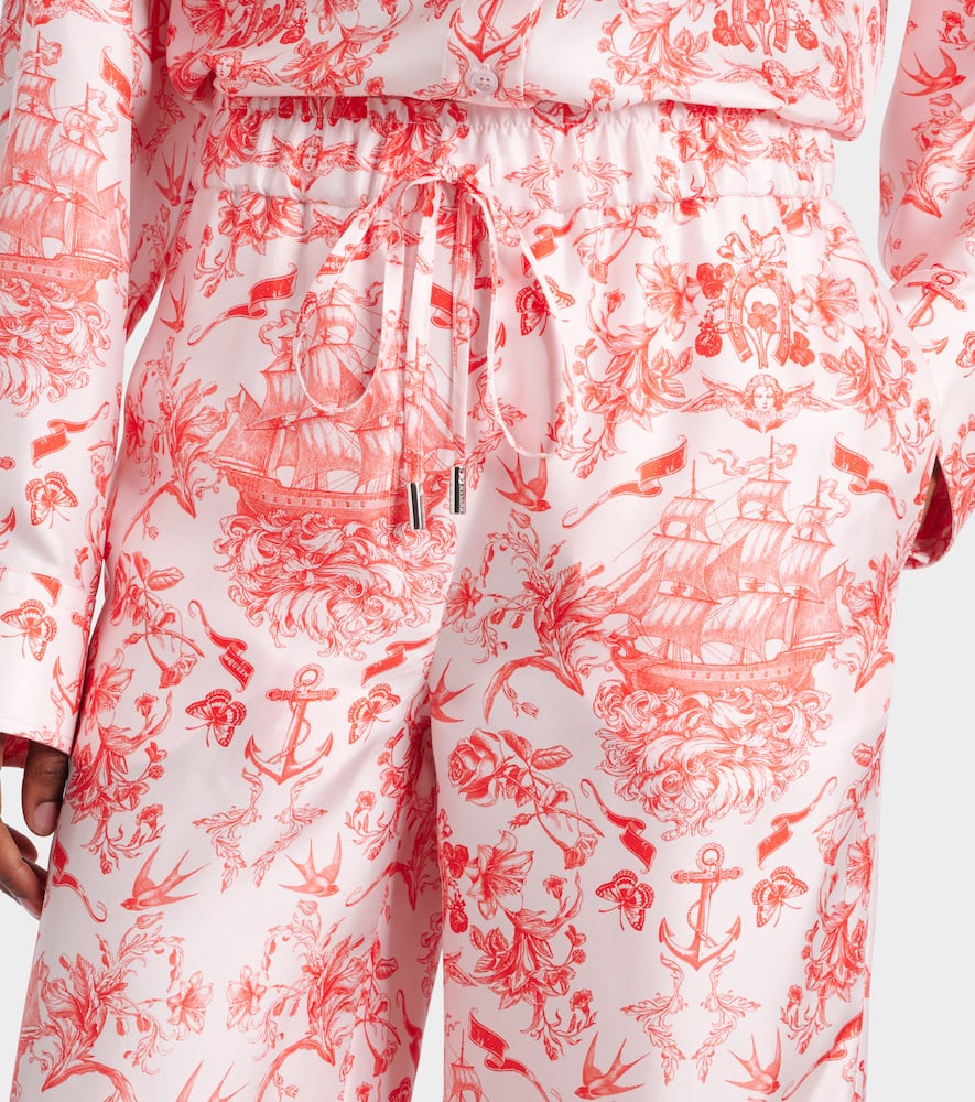 Alexander Mcqueen Tie-dye Straight Leg Pyjama Pants