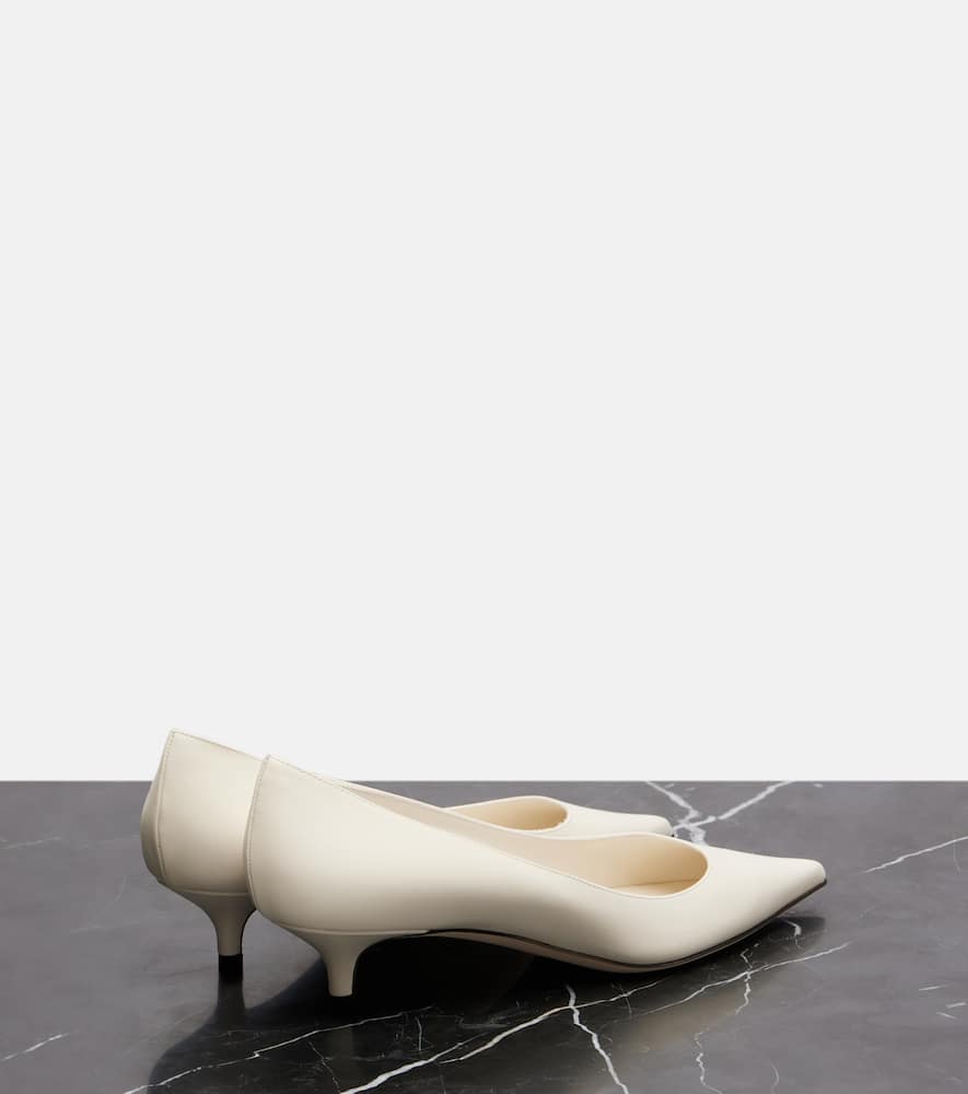 Jimmy Choo Amelia Leather Pumps In White