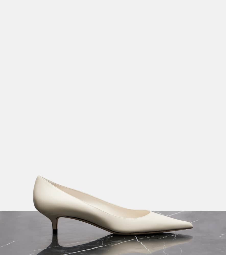 Jimmy Choo Amelia Leather Pumps In White