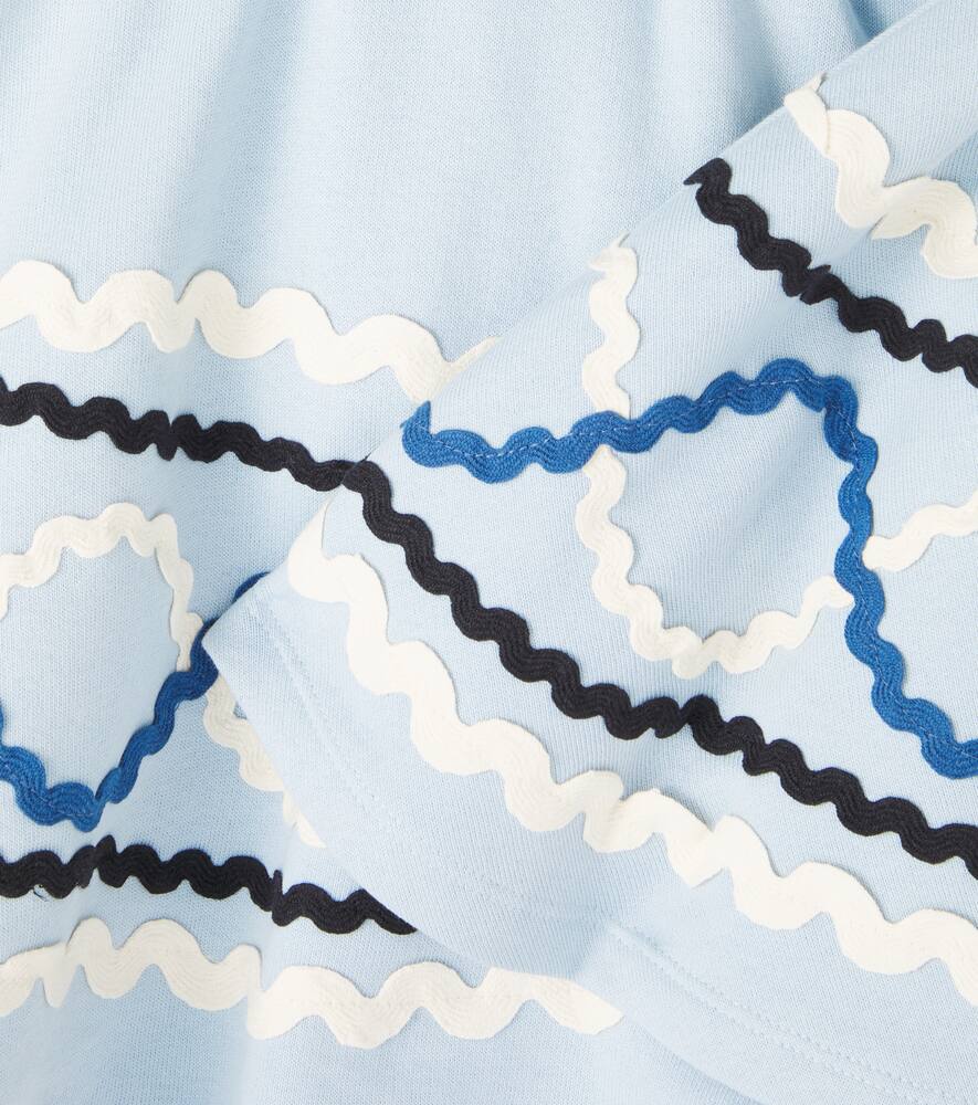 Molo Barbera Embroidered Cotton Skirt In Blue