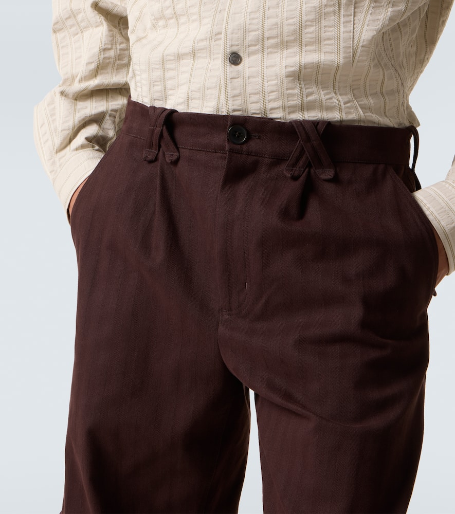 Kiko Kostadinov Estike Cotton-blend Wide-leg Pants In Brown
