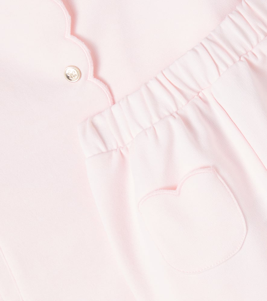 Tartine Et Chocolat Baby Scalloped Top And Pants Set In Pink