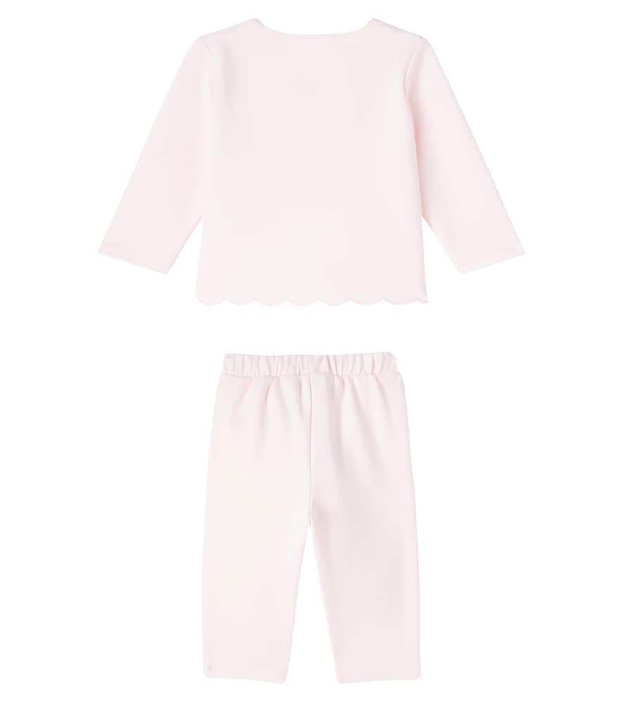 Tartine Et Chocolat Baby Scalloped Top And Pants Set In Pink